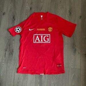 Retro Ronaldo 2008 UCL Final Manchester United Nike Jersey - Mens M